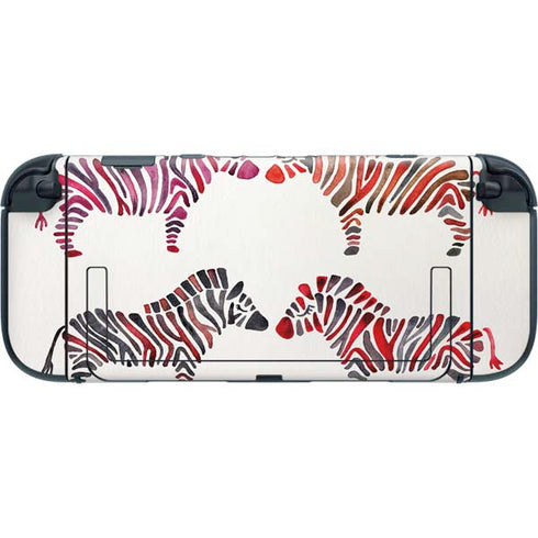 Rainbow Zebras by Cat Coq Nintendo Switch 2 (2025) with Joy-Con Skin